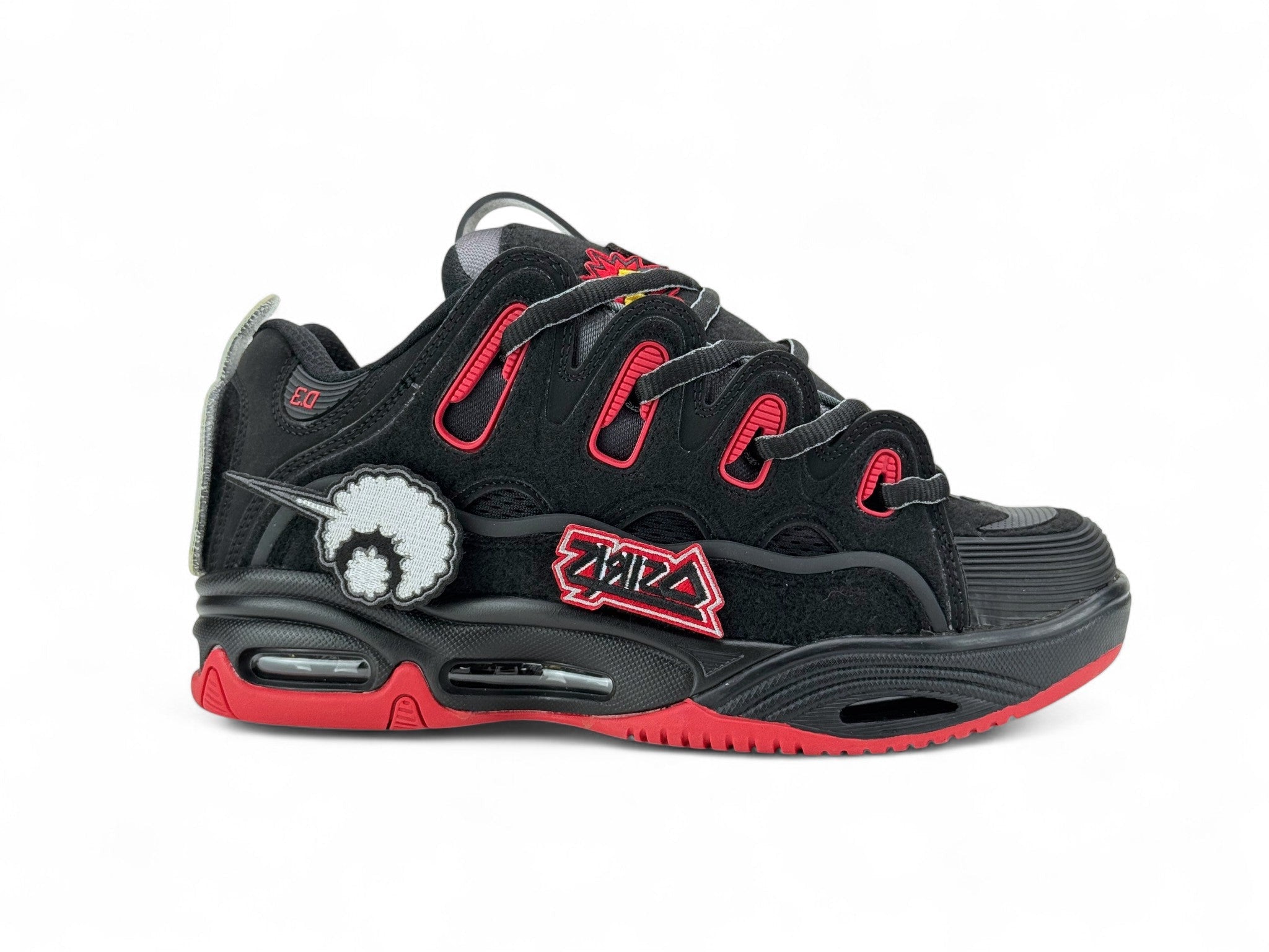 Zapatilla Osiris D3 2001 Hombre Black/Red/Velcro