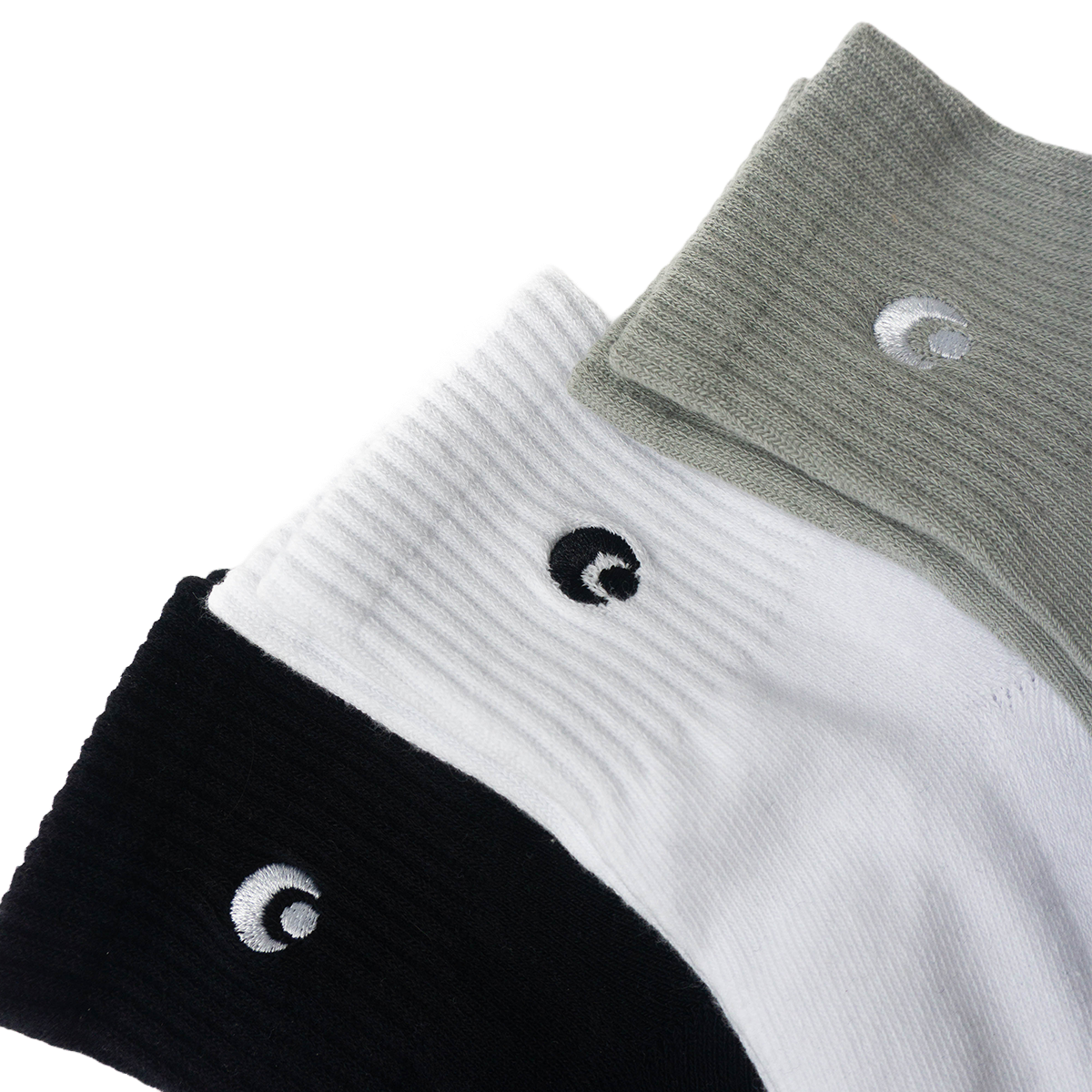 Calcetines Quarter Tripack Blanco/Gris/Negro