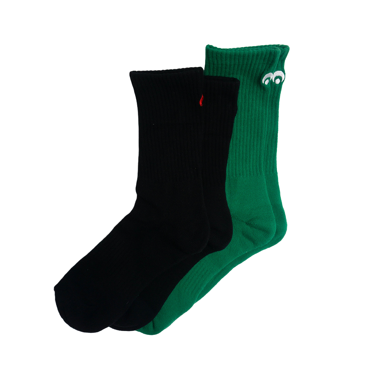 Calcetines Crew Bipack Negro/Verde